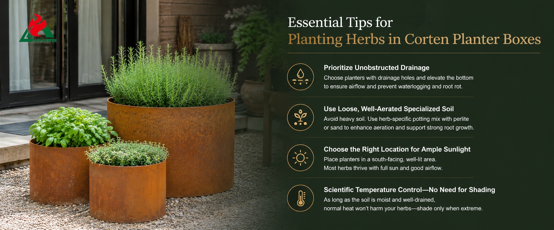 Essential Tips for Planting Herbs in Corten Planter Boxes